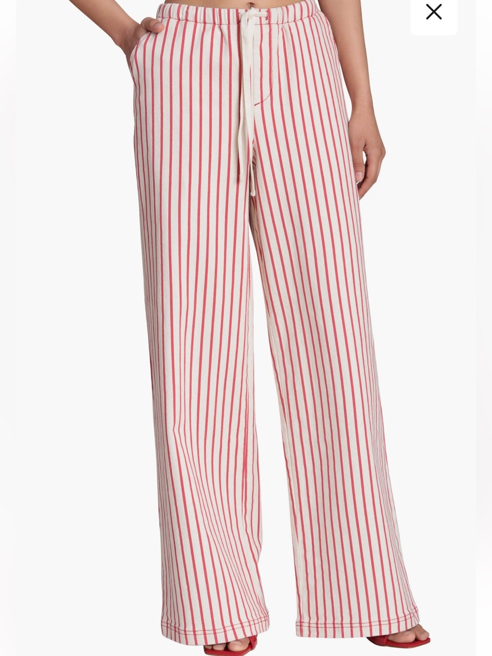 Stripe Tie Waist Pants